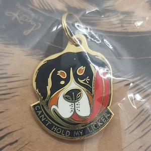 Fun New St. Bernard dog collar tag charm "Can't hold my licker" - Picture 1 of 3