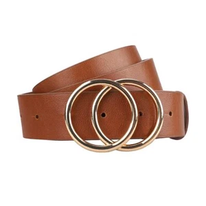 Women's Leather Belt Fashion Soft Faux Leather Waist Belts For Jeans Dress Br... - Picture 1 of 6