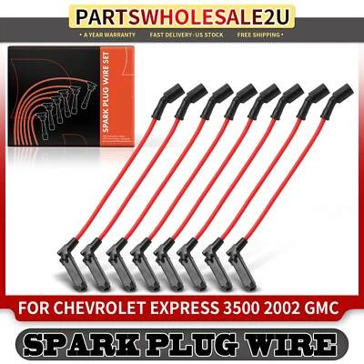 Juego de 8 cables de bujía roja para Chevrolet C4500 C5500 C6500 Kodiak 2005 2006 2007 Foto 1 de 4