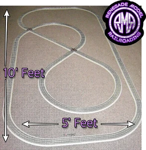 Lionel Train Deluxe Fastrack Pack 5'X10' Layout Display Set Track Crossings - Picture 1 of 2