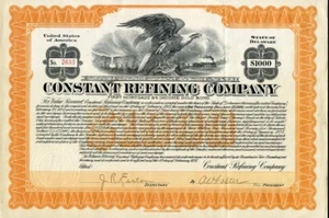 1925 Constant Refining Bond Certificate - Picture 1 of 1