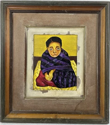 Diego Rivera óleo sobre lienzo (hecho a mano) firmado y enmarcado Foto 1 de 4