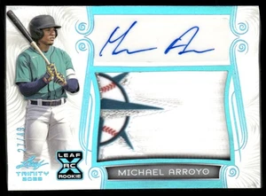 2023 Leaf Trinity XRC Michael Arroyo Rookie Patch Auto /49 - Picture 1 of 2