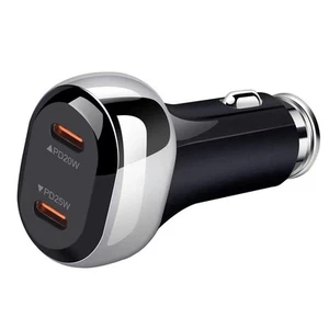 Car Charger USB-C - 45W Dual Port Cigarette Lighter Adapter - Picture 1 of 7