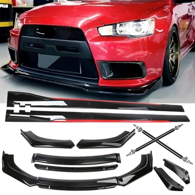 Front Bumper Lip Splitter +Side Skirts Rear Diffuser For Mitsubishi galant es - Image 1 of 4