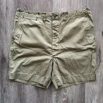 RRL Ralph Lauren Herringbone Sarja Campo Curto Verde Oliva Fadiga Militar 38 - Imagem 1 de 4