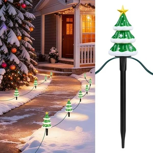 Christmas Pathway Lights Outdoor, 20FT Walkway Lights with 10 Cute Christmas ... - Picture 1 of 7
