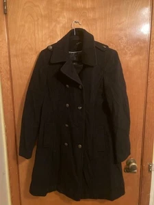ELVI  PEACOAT SIZE UK 14/ US10 NEW NEVER WORN COLOR BLACK - Picture 1 of 5