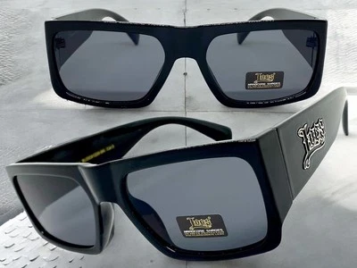 Clásico Motero Resistente Gánster Hip Hop Locs Gafas Negro Marco Oscuro Lente C5 - Imagen 1 de 4