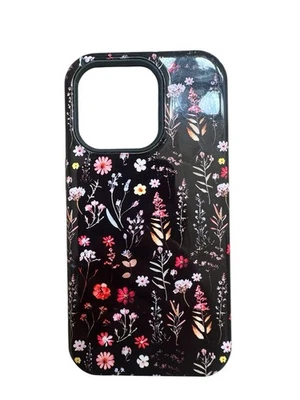 Iphone 14 Pro Black Wildflower Hard Case Foto 1 de 4