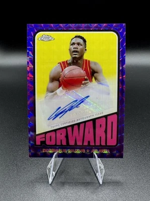 2023-24 Topps Chrome - Dominique Wilkins 1972 Purple Geometric Auto #TA-DW Hawks - Image 1 of 2