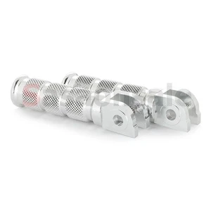 Silver CNC Billet Anodized Front Foot Pegs Motorcycle Rider Rest for Honda CBR - Picture 1 of 5