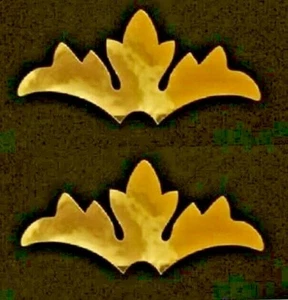 Guitar Headstock Inlay Lotus decal, 0.4% GOLD Ore, Vinyl, 1.8 inches LOT x2 - Picture 1 of 2