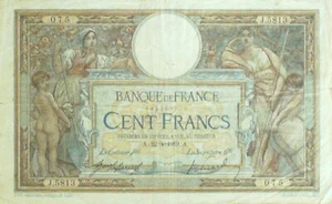 Billet Banque de France 100 fr Luc Olivier Merson A.22=4=1919 TTB - Picture 1 of 2