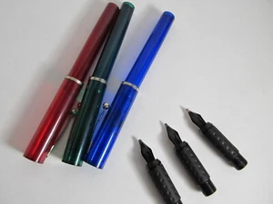 3 Plastic Pens and metal tips for skrip cartridges ~ no cartridges included ! - Picture 1 of 3