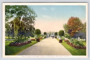 Walk Over Bridge Public Garden Boston Massachusetts c1910 UNP Postcard - Picture 1 of 2