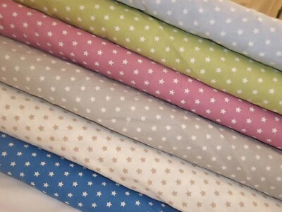 TWINKLE STARS by Fryetts - Cotton Fabric - Curtains Cushions Crafts (6 COLOURS) - Image 1 of 4