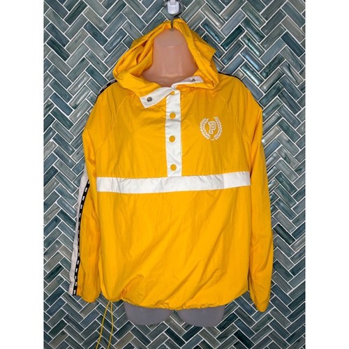 UNDERCOVER Giacca a vento VICTORIA'S SECRET ROSA oro giallo 1 4 con cappuccio a scatto logo XS S