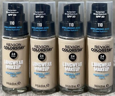 Revlon Colorstay 24hrs Longwear Makeup Normal/Dry Skin - 110 Ivory - 1 oz-4 Pack - Image 1 of 4