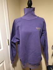 Vintage Vaurnet France Purple TurtleNeck Sweatshirt Size XL