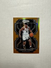 Cameron Thomas 2021-22 Panini Prizm #297 Orange Prizms Rookie Card RC /49 Nets