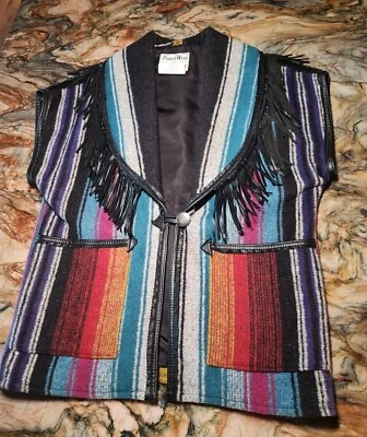 Vintage Pioneer Wear Jacket Vest LG Wool Blanket Southwestern USA Cowboy Rare - Image 1 of 4