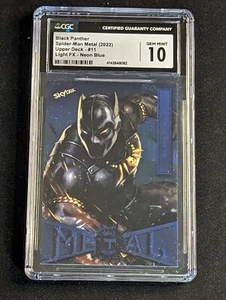 Marvel Metal Universe Spider-Man Neon Blue Light FX Black Panther #11 CGC 10 GEM - Picture 1 of 1