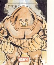 2010 Marvel Heroes and Villains Sketch Card Merlo Juggernaut