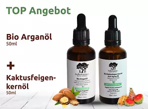 50 ml Kaktusfeigenkernöl 100% Bio + 50 ml Bio Arganöl ungeröstet Kaltgepresst. - Bild 1 von 8