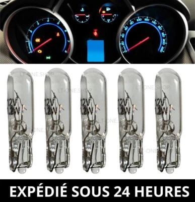 KEVANLY 5 X Ampoule T5 1,2W 12V 500Lm Halogène Blanc Tableau De Bord Compteur Instrument