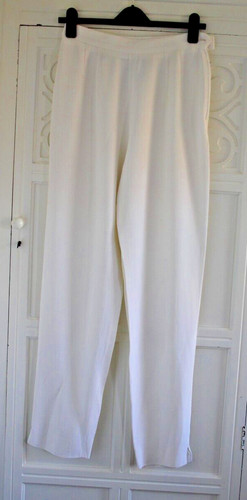 MOSCHINO COUTURE Pantaloni bianchi vintage anni '80 misto viscosa. Taglia: 10 12