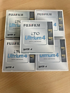 5 Stück FUJIFILM LTO Ultrium 4 Data Cartridge 800GB 1.6TB + Barcode Backup Tape