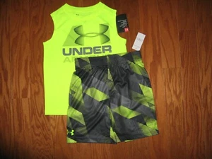 Under Armour 2-Piece Set Tank & Shorts Boys 4 / 5 / 6 / 7 NWT  - Picture 1 of 12