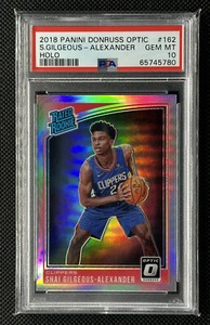 2018-19 Donruss Optic Shai Gilgeous-Alexander Silver Holo Rookie RC #162 PSA 10