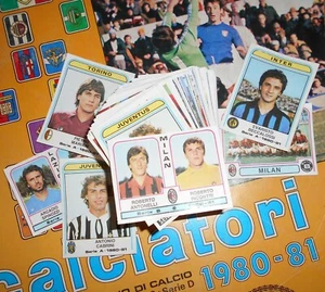 STOCK FIGURINE PANINI CALCIATORI 1980-81 100 PZ ADESIVE CON VELINA RICOSTRUITA - Imagen 1 de 4