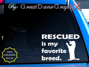 Rescued Is My Favorite Breed #3 - Calcomanía de vinilo - Color - ALTA CALIDAD - Imagen 1 de 2