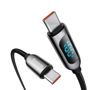 Baseus 100W USB C Kabel ładujący PD 5A Wyświetlacz LED Szybki kabel do Macbooka iPada - Zdjęcie 1 z 12