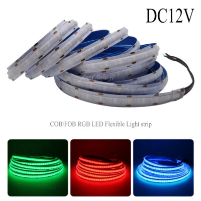 COB LED strip 756 LEDs/m DC12V RGB Flexible Led Strip High Density FOB Light - Image 1 of 4