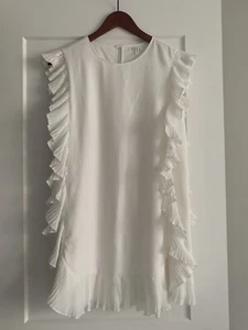 TCEC Sz S Cocktail Dress Boutique Side Ruffle Keyhole Back Sleeveless Party - Picture 1 of 9