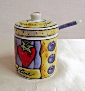 MSC Joie De Vivre Confiture Obst Marmelade Gelee Glas Kanister mit Deckel und Löffel - Bild 1 von 8