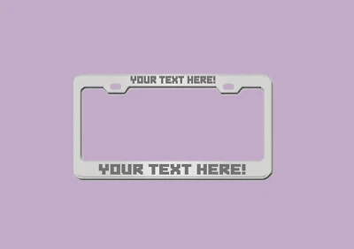 ENGRAVED Your Text and Logo Printed License Plate Frames - Complete Set - Image 1 of 4
