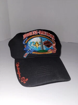 Harley-Davidson Men's Embroidered Adjustable Black Baseball Cap Washington DC - Image 1 of 3