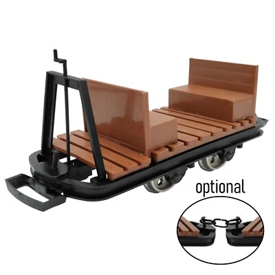 Mannschaftswagen mit Bremserbühne Grubenhunt Feldbahnwagen grau Spur-G Bausatz - Bild 1 von 4