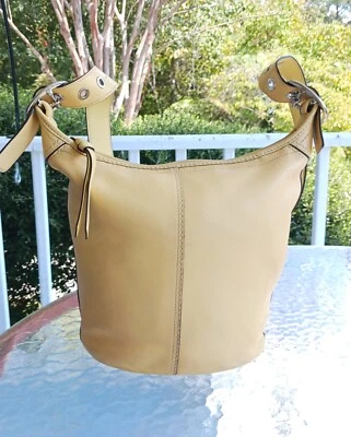 Bolso Cubo Coach F13353 MEDIANO Vintage Bleecker Cuero Amarillo Claro Foto 1 de 4