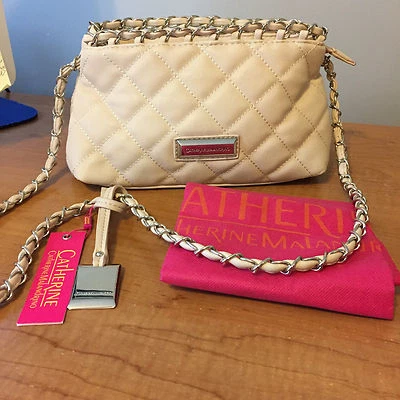 Catherine Malandrino Beige Martine Quilted Crossbody Handbag - Image 1 of 4