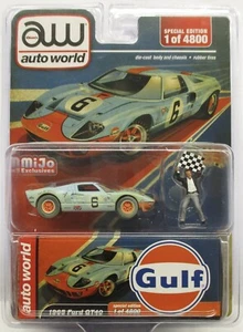 AUTO WORLD 1965 FORD GT40 GULF OIL 1 DI 4800 MIJO GIOCATTOLI ESCLUSIVI - Foto 1 di 2