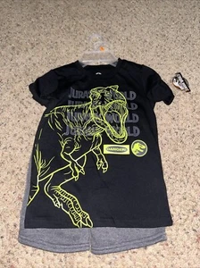 Jurassic Park Boys Short Set Size 5/6 - Picture 1 of 3
