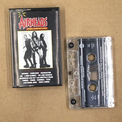 AIRHEADS Cassette Tape 90s Soundtrack WHITE ZOMBIE PRIMUS RAMONES MOTORHEAD - Image 1 of 4