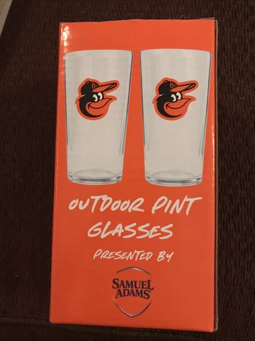 2019 Baltimore Orioles SGA Orioles Outdoor Pint Glasses Set of 2 Cover