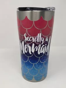 Bicchiere Tervis SECRETLY A SIRENA acciaio inox - unico 20 once con coperchio -NUOVO- SIC - Foto 1 di 8